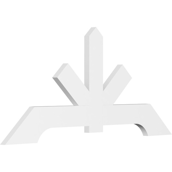 Ekena Millwork Vanguard Architectural Grade PVC Gable Bracket, 72"W x 33"H x 2"D x 6"F, 11/12 Pitch GBP072X33X0206VAN00 - main
